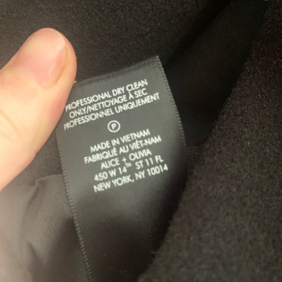 ALICE + OLIVIA Reversible Tomiko Leopard Print & Black Coat size XS/S - Picture 9 of 9